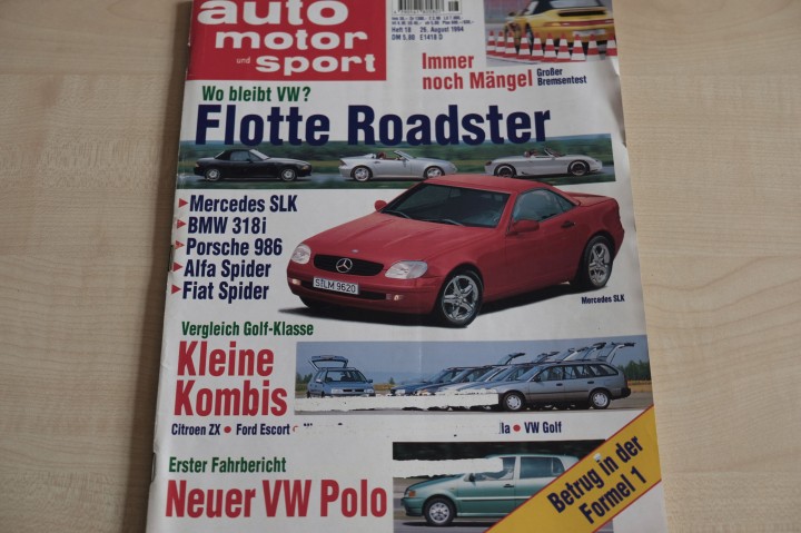 Deckblatt Auto Motor und Sport (18/1994)